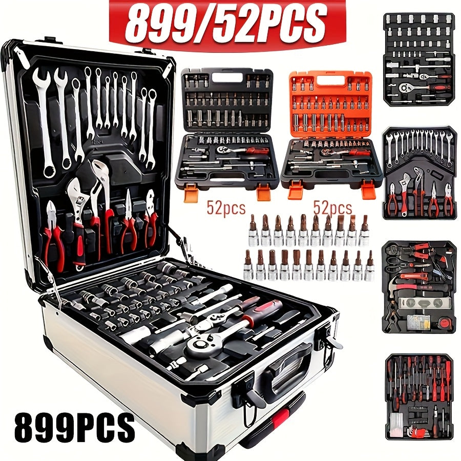 89952pcs Professional Tool Set  Multifunctional Toolbox Portable Design Chrome Vanadium Steel For Home And Car Repair Ideal for Enthusiasts and Professionals A Gift for Friends Local Shipping